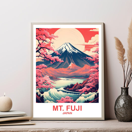 Mt.Fuji Travel Art, Japan Wall Art Poster, Travel Wall Art, Landscape Travel Wall Art, Japan Travel Poster, Japan Travel | T2AS_JAHO2