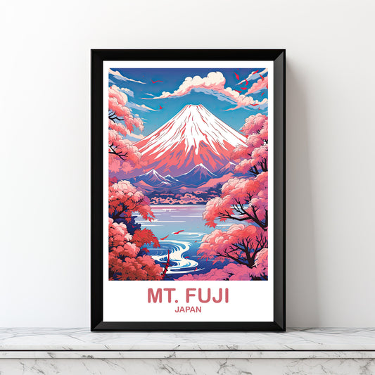 Mt.Fuji Travel Art, Digital Japan Wall Art, Printable Travel Wall Art, Landscape Travel Wall Art, Japan Travel | DT2AS_JAHO1