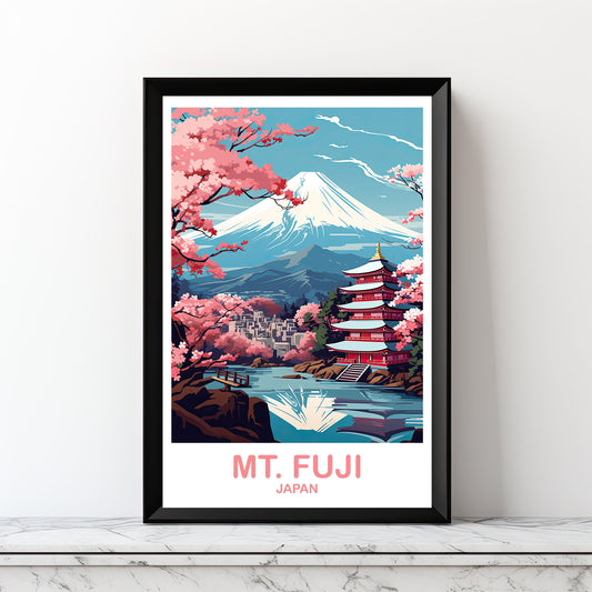 Mt.Fuji Travel Art, Digital Japan Wall Art, Printable Travel Wall Art, Landscape Travel Wall Art, Japan Travel | DT2AS_JAHO3