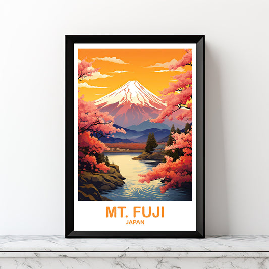 Mt.Fuji Travel Art, Digital Japan Wall Art, Printable Travel Wall Art, Landscape Travel Wall Art, Japan Travel | DT2AS_JAHO4
