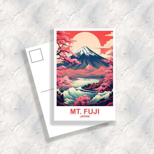 Mt.Fuji Travel Postcard, Japan Wall Art Postcard, Travel Wall Art, Landscape Travel Art Postcard, Japan Travel Postcard | T2AS_JAHO2_P