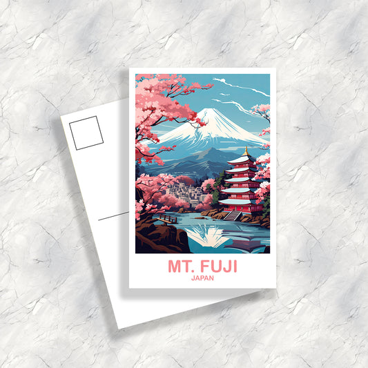 Mt.Fuji Travel Postcard, Japan Wall Art Postcard, Travel Wall Art, Landscape Travel Art Postcard, Japan Travel Postcard | T2AS_JAHO3_P