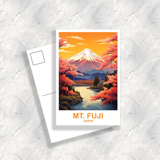 Mt.Fuji Travel Postcard, Japan Wall Art Postcard, Travel Wall Art, Landscape Travel Art Postcard, Japan Travel Postcard | T2AS_JAHO4_P