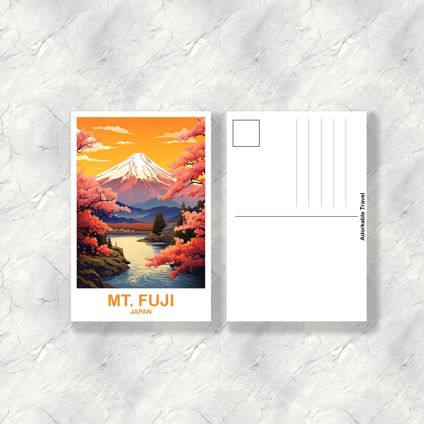 Mt.Fuji Travel Postcard, Japan Wall Art Postcard, Travel Wall Art, Landscape Travel Art Postcard, Japan Travel Postcard | T2AS_JAHO4_P