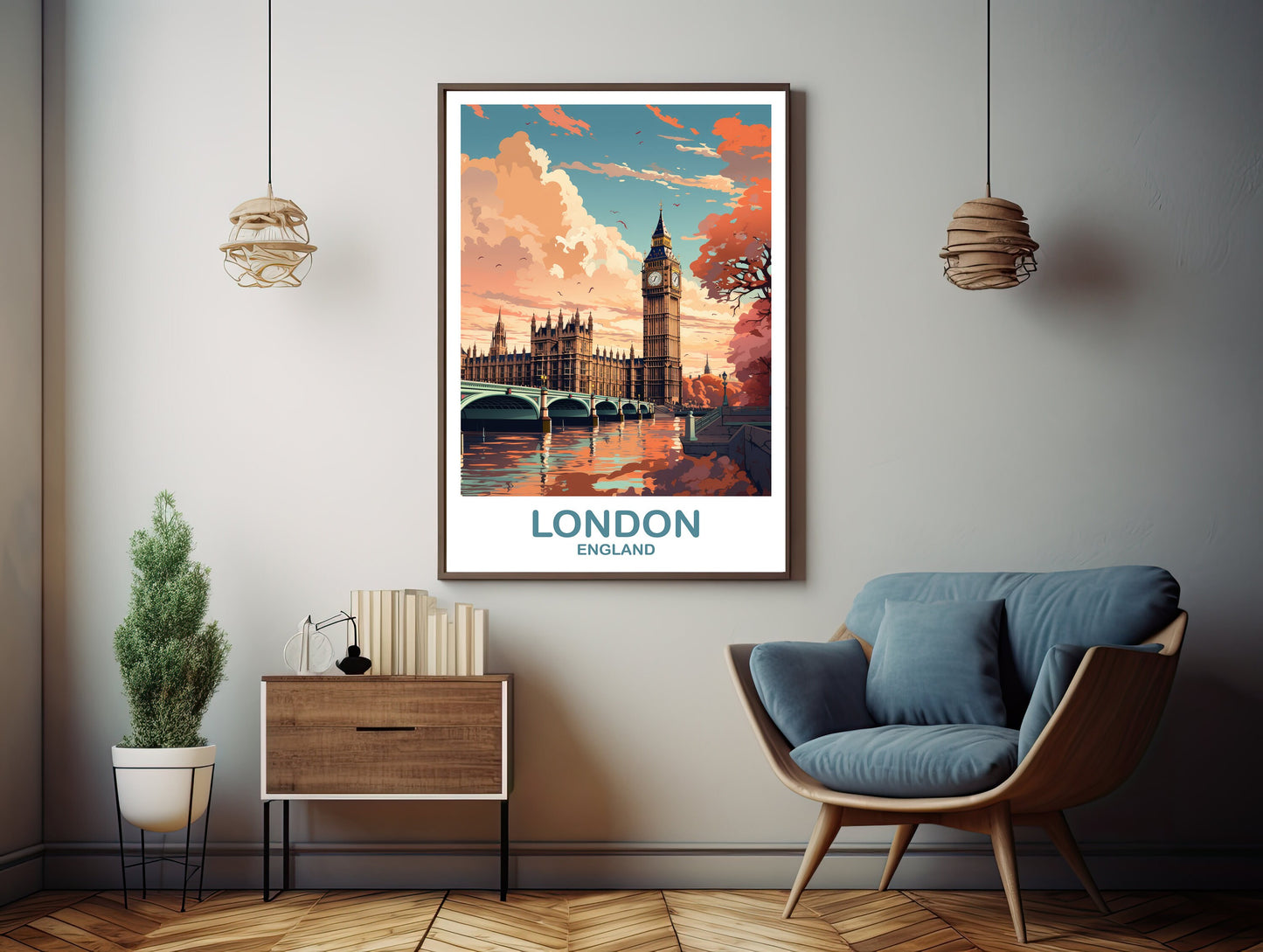 London Travel Art Poster, London Travel Art, England Poster, Big Ben Travel Wall Art, England Travel Wall Art | T2EU_ENLO3