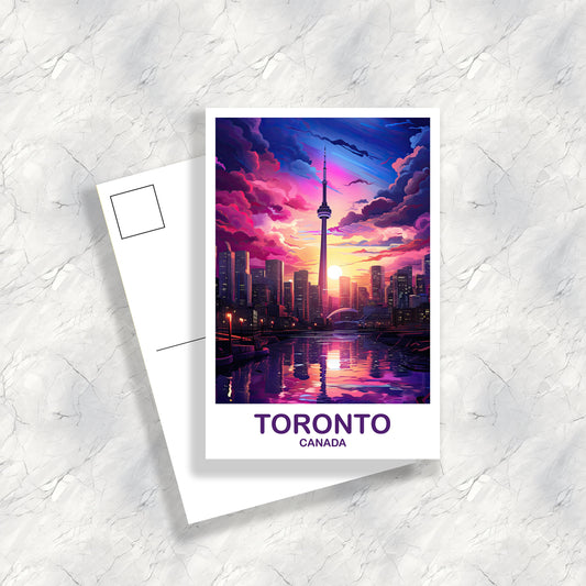Toronto Travel Postcard, Ontario Travel Postcard, Toronto Postcard, City Skyline Postcard, Lake Ontario Postcard, Canada | T2NA_ONTO4_P