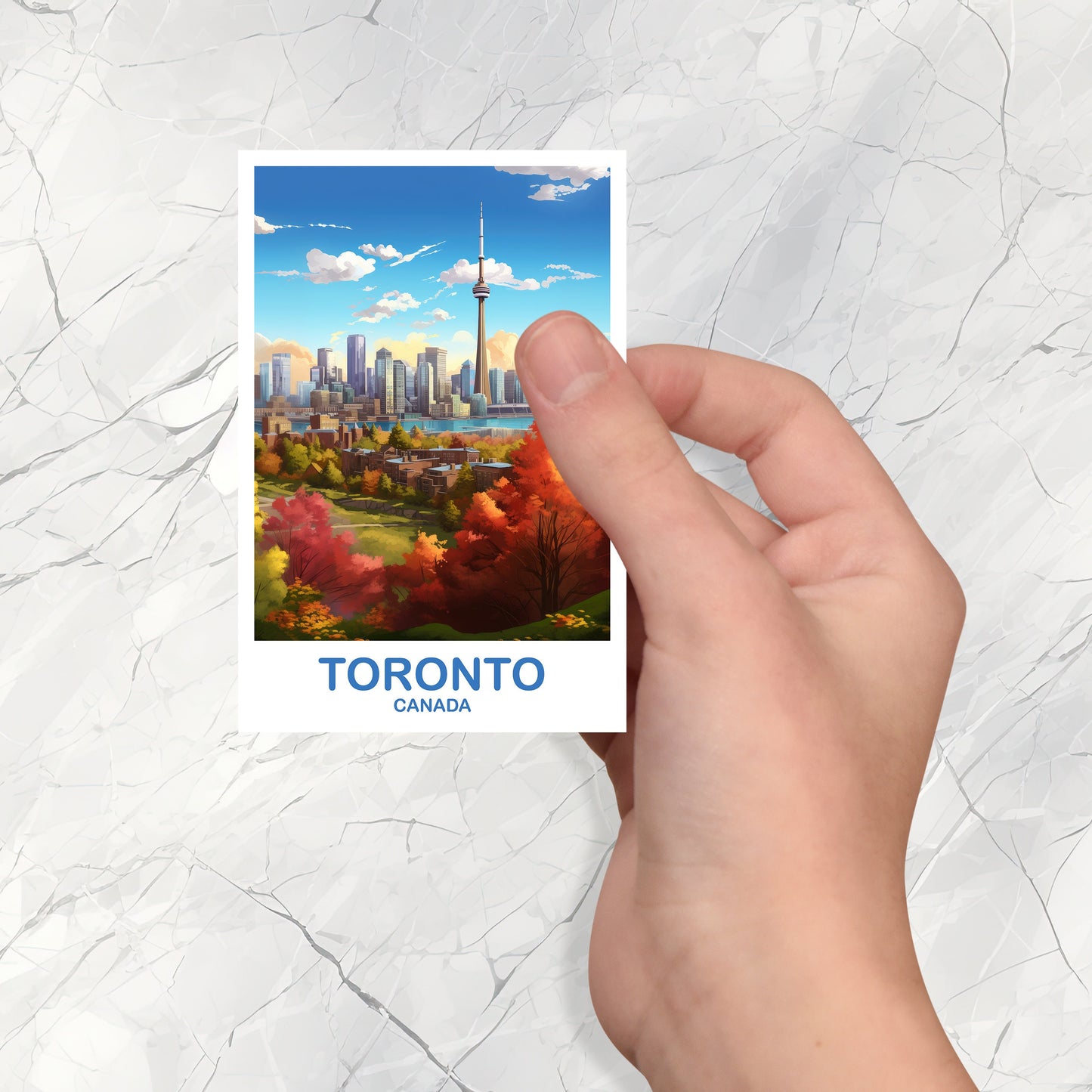 Toronto Travel Sticker Decal, Ontario Travel Sticker, Toronto Sticker, City Skyline Art Sticker, Toronto Sunset Sticker | T2NA_ONTO2_S