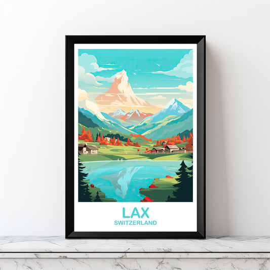 LAX Travel Wall Art, Digital LAX Switzerland Wall Art, Printable Switzerland Wall Art Poster, City Skyline Sunset Wall Art | DT2EU_SWLA1