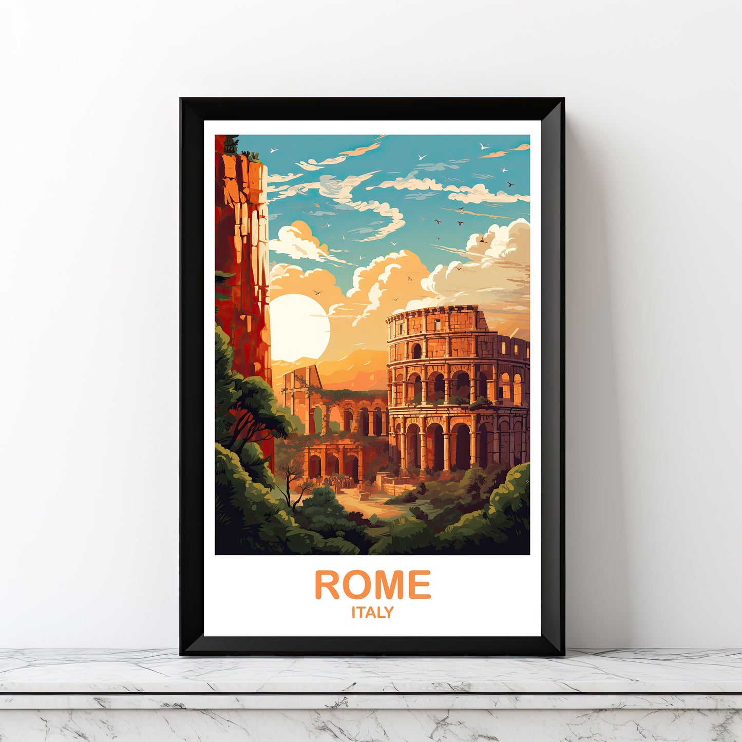 Printable Rome Travel Wall Art, Digital Rome Travel Art, Rome Travel Wall Art, Italy Travel  Art, Rome Digital Download  | DT2EU_ITRO2