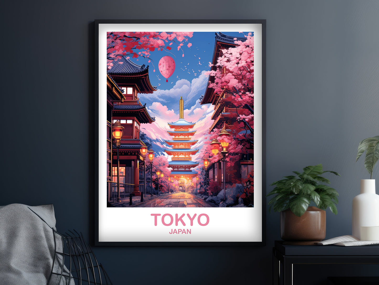 Tokyo Travel Wall Art, Tokyo Skyline, Japan Wall Art Poster, City Skyline Wall Art, Vibrant Sunset, Travel Wall Art | T2AS_JATO5