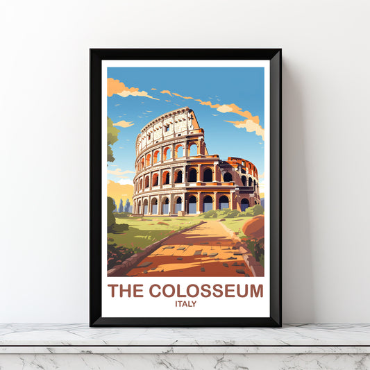 Printable Colosseum Travel Art, 7 Wonders Travel Art, Rome Travel Art, Italy Art, Rome Travel Wall Art, Italy Travel Wall Art | DT2EU_ITRO3