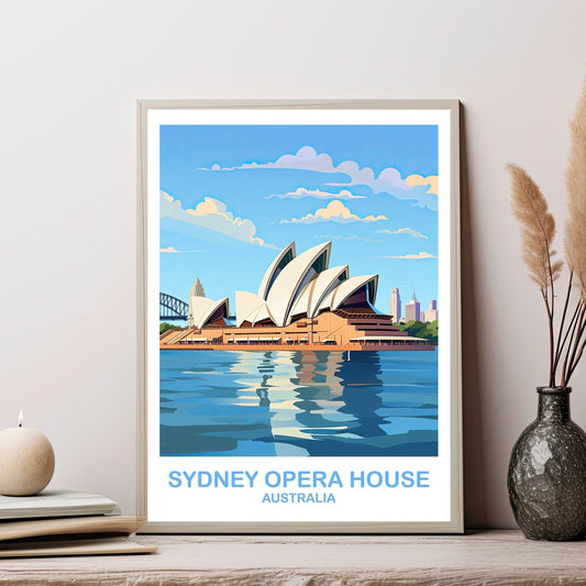 Sydney Opera House Travel Wall Art, Australia Travel Wall Art, Sydney Wall Art Poster, City Skyline Wall Art, New South Wales | T2AU_NSWSY3