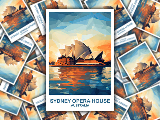 Sydney Opera House Travel Sticker, Australia Travel Sticker Art, Sydney Sticker Art, City Skyline Wall Art, New South Wales | T2AU_NSWSY2_S