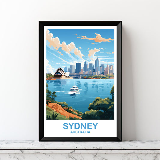 Sydney Travel Wall Art, Digital Australia Travel Wall Art, Printable Sydney Wall Art, City Skyline Wall Art, New South Wales | DT2AU_NSWSY1