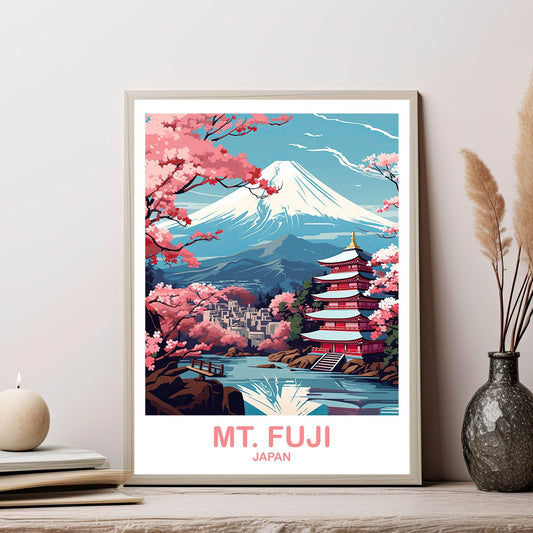 Mt.Fuji Travel Art, Japan Wall Art Poster, Travel Wall Art, Landscape Travel Wall Art, Japan Travel Poster, Japan Travel | T2AS_JAHO3