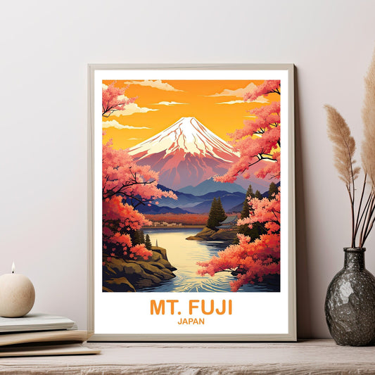 Mt.Fuji Travel Art, Japan Wall Art Poster, Travel Wall Art, Landscape Travel Wall Art, Japan Travel Poster, Japan Travel | T2AS_JAHO4