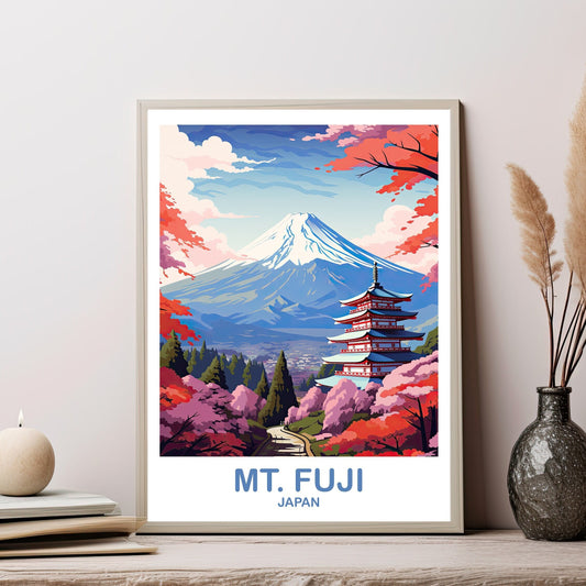 Mt.Fuji Travel Art, Japan Wall Art Poster, Travel Wall Art, Landscape Travel Wall Art, Japan Travel Poster, Japan Travel | T2AS_JAHO5