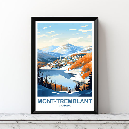 Mont-Tremblant Travel Art, Digital Quebec Travel Wall Art , Printable Mont-Tremblant Wall Art, Canada Travel Art, Travel Art | DT2NA_QUMT1