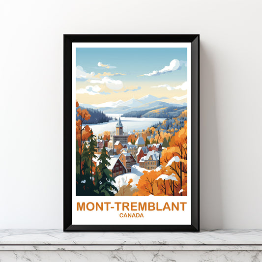 Mont-Tremblant Travel Art, Digital Quebec Travel Wall Art , Printable Mont-Tremblant Wall Art, Canada Travel Art, Travel Art | DT2NA_QUMT2