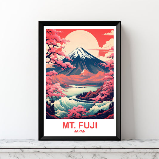 Mt.Fuji Travel Art, Digital Japan Wall Art, Printable Travel Wall Art, Landscape Travel Wall Art, Japan Travel | DT2AS_JAHO2
