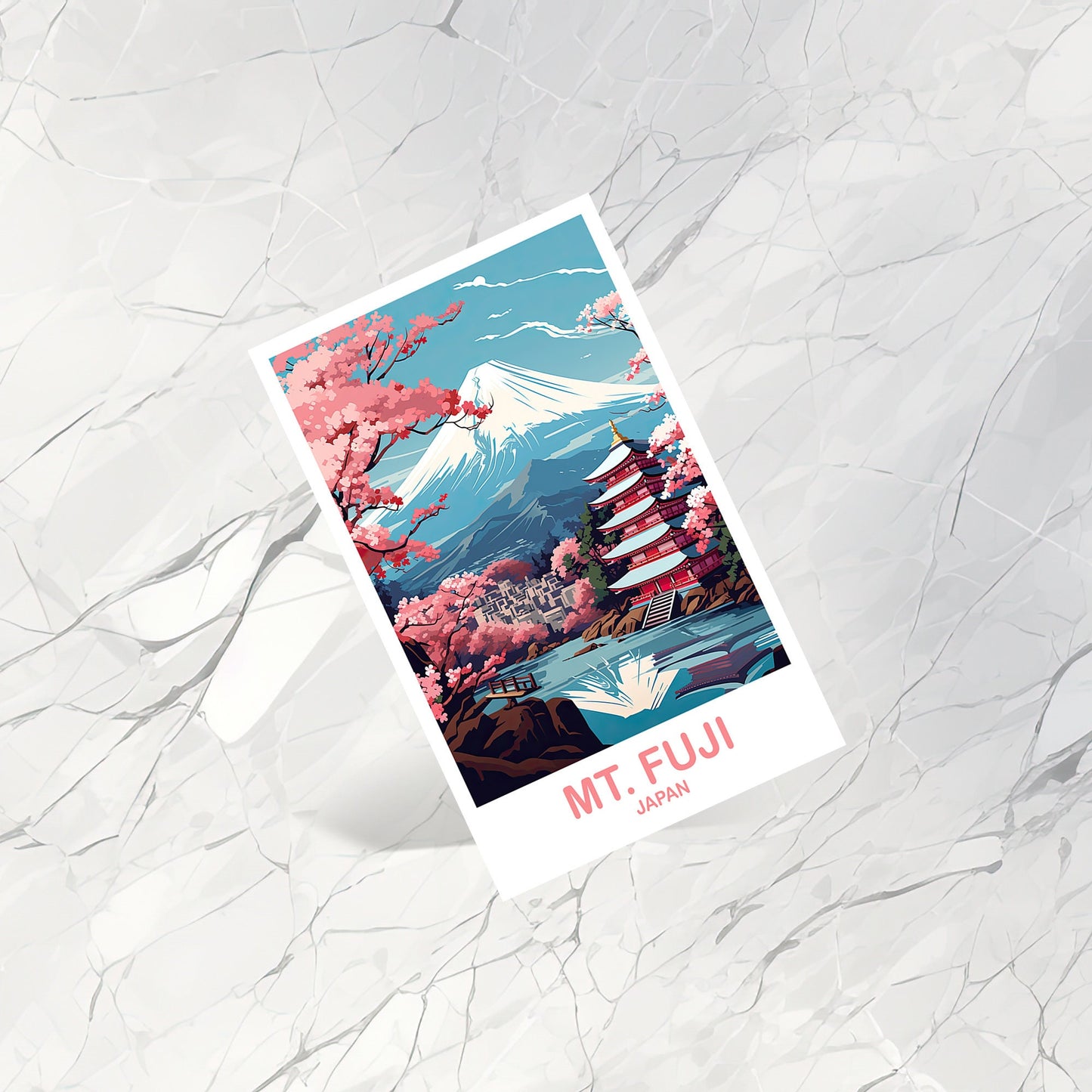 Mt.Fuji Travel Postcard, Japan Wall Art Postcard, Travel Wall Art, Landscape Travel Art Postcard, Japan Travel Postcard | T2AS_JAHO3_P