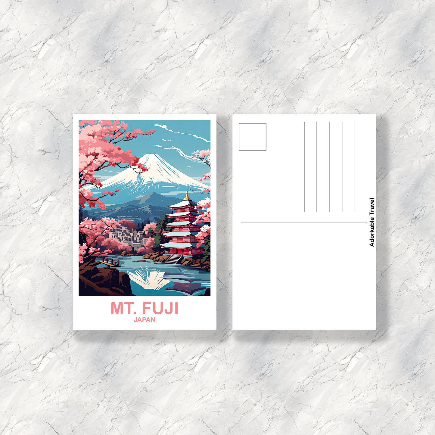 Mt.Fuji Travel Postcard, Japan Wall Art Postcard, Travel Wall Art, Landscape Travel Art Postcard, Japan Travel Postcard | T2AS_JAHO3_P