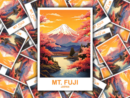 Mt.Fuji Travel Sticker, Japan Wall Art Sticker, Travel Wall Art, Landscape Travel Sticker, Japan Travel Sticker, Japan Travel | T2AS_JAHO4_S