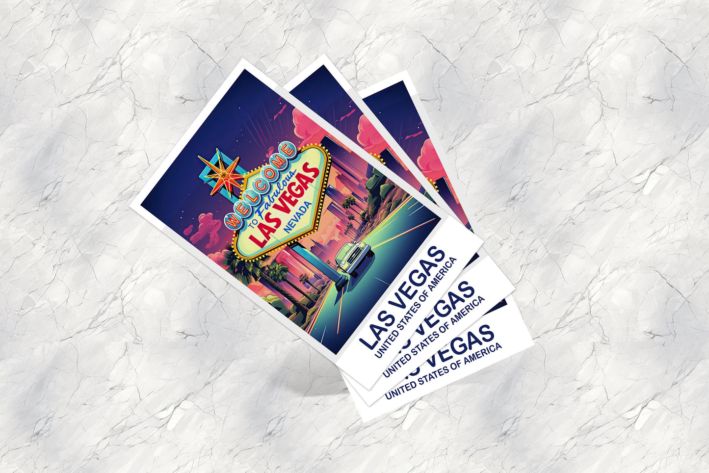 Las Vegas Travel Postcard, Las Vegas Sign, Las Vegas Wall Art Postcard, City Skyline Postcard, Travel Postcard, Postcard | T2NA_NVLV1_P