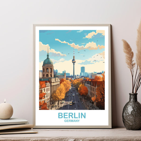 Berlin Germany Travel Art, Berlin Wall Art, Germany Wall Art, Berlin Travel Wall Art, Travel Poster, Travel Wall Art | T2EU_GEBE1