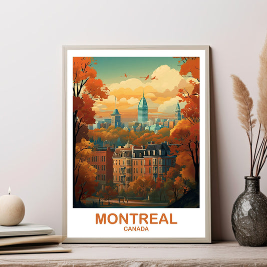 Montreal Travel Wall Art, Quebec Travel Wall Art, Montreal Wall Art Poster, City Skyline Wall Art, Canada Travel Wall Art | T2NA_QUMO1