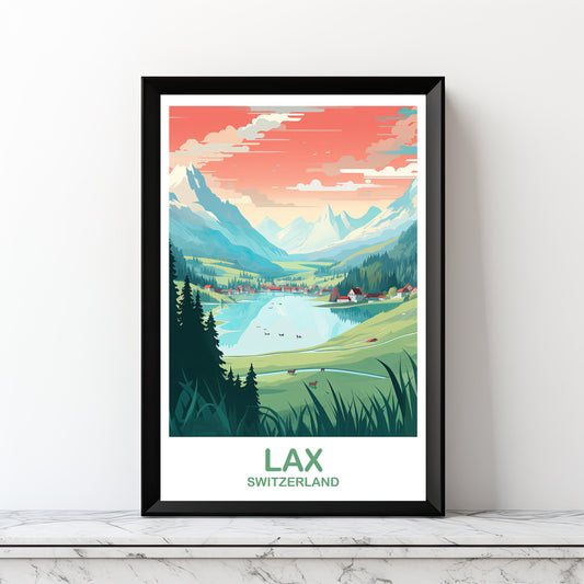 LAX Travel Wall Art, Digital LAX Switzerland Wall Art, Printable Switzerland Wall Art Poster, City Skyline Sunset Wall Art | DT2EU_SWLA2