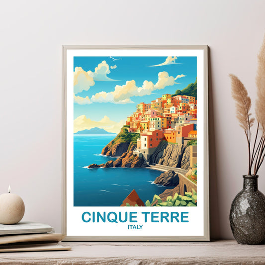 Cinque Terre Travel Poster, Cinque Terre Travel Art, Italy Poster, Cinque Terre Travel Wall Art, Italy Travel Wall Art | T2EU_ITCT1