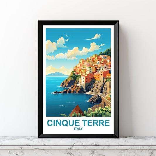 Cinque Terre Travel Poster, Digital Cinque Terre Travel Art, Printable Cinque Terre Travel Wall Art, Italy Travel Wall Art | DT2EU_ITCT1