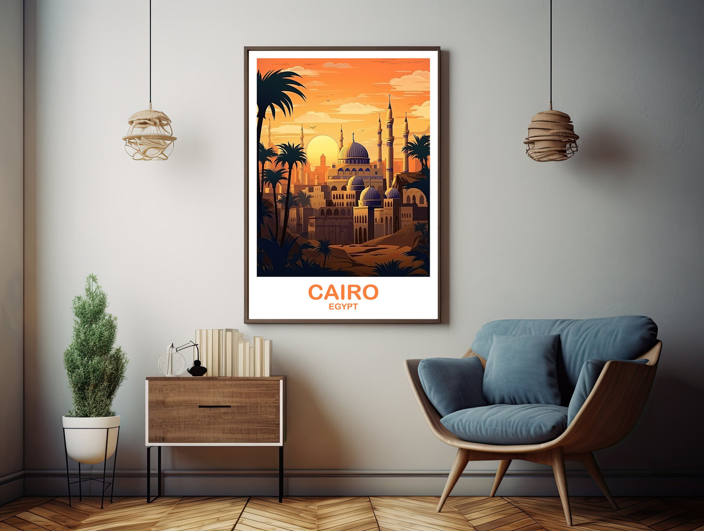Cairo Travel Wall Art, Egypt Skyline, Cairo Egypt Wall Art Poster, City Skyline Wall Art, Travel Wall Art, Africa Travel Art | T2AF_EGCA2