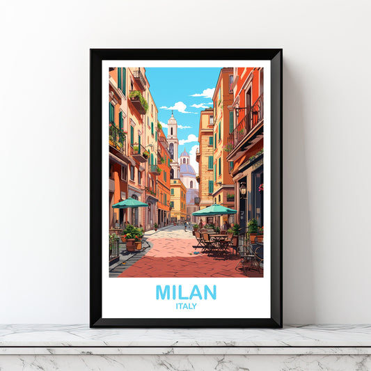 Milan Italy Travel Art, Printable Milan Travel Art, Digital Italy Poster, Milan Travel Wall Art, Italy Travel Wall Art | DT2EU_ITMI2