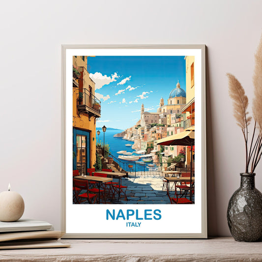 Naples Italy Travel Art Poster, Naples Travel Art, Italy Poster, Rome Travel Wall Art, Italy Travel Wall Art | T2EU_ITNA2