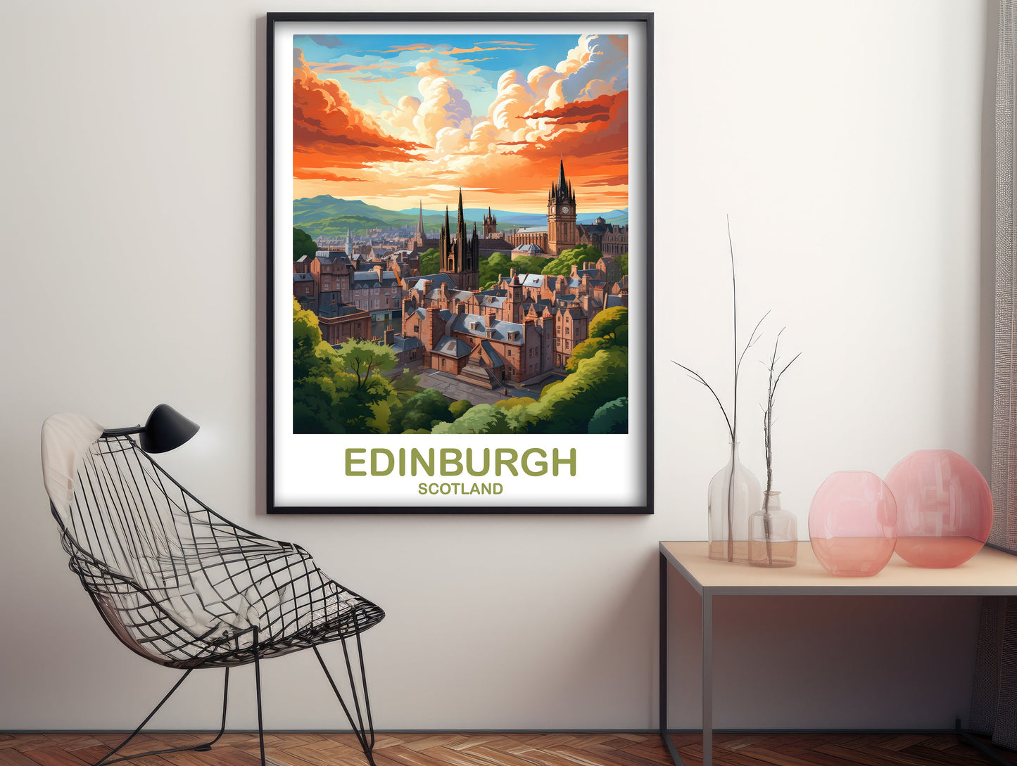 Edinburgh Travel Wall Art, Edinburgh Travel Wall Art, Scotland Poster, Edinburgh Scotland Travel Wall Art, Travel Art | T2EU_SCED1