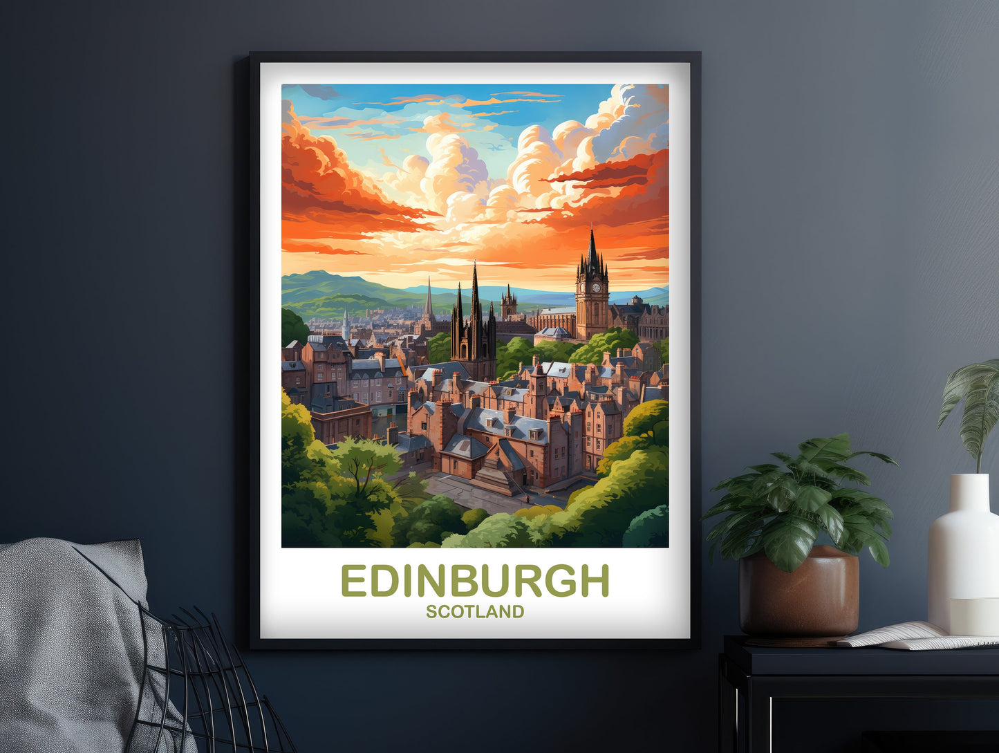 Edinburgh Travel Wall Art, Edinburgh Travel Wall Art, Scotland Poster, Edinburgh Scotland Travel Wall Art, Travel Art | T2EU_SCED1