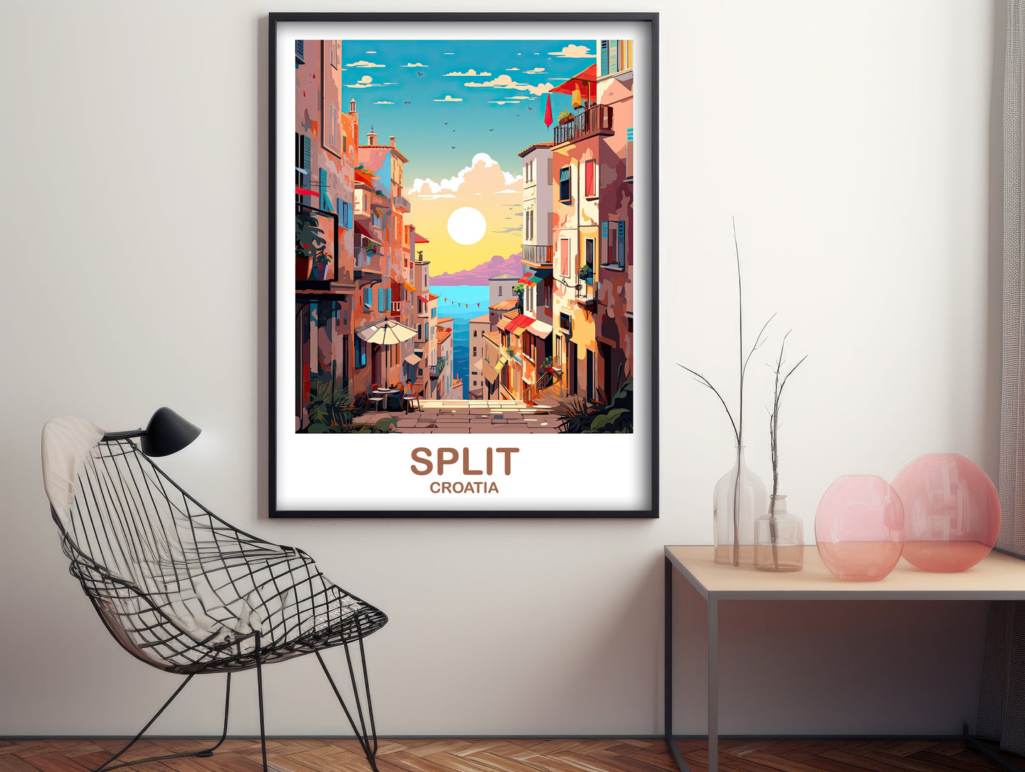 Split Croatia Travel Art Poster, Split Travel Art, Croatia Poster, Split Travel Wall Art, Croatia Travel Wall Art, Travel Art | T2EU_CRSP2