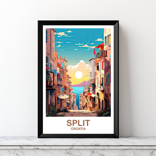 Split Croatia Travel Art, Split Travel Art, Croatia, Printable Split Travel Wall Art, Digital Croatia Travel Art, Travel Art | DT2EU_CRSP2