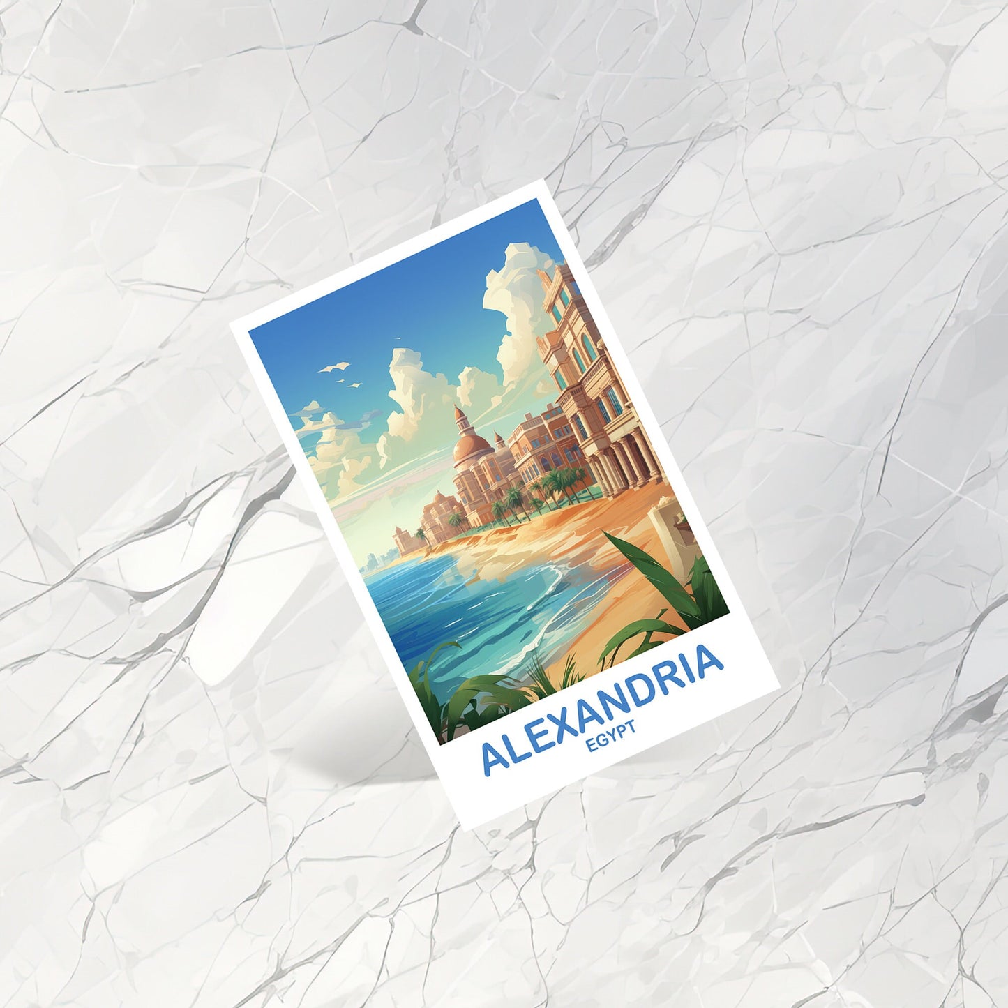 Alexandria Egypt Travel Postcard, Egypt Skyline, Egypt Postcard, Alexandria Travel Postcard, Africa Travel, Travel Postcard | T2AF_EGAL1_P