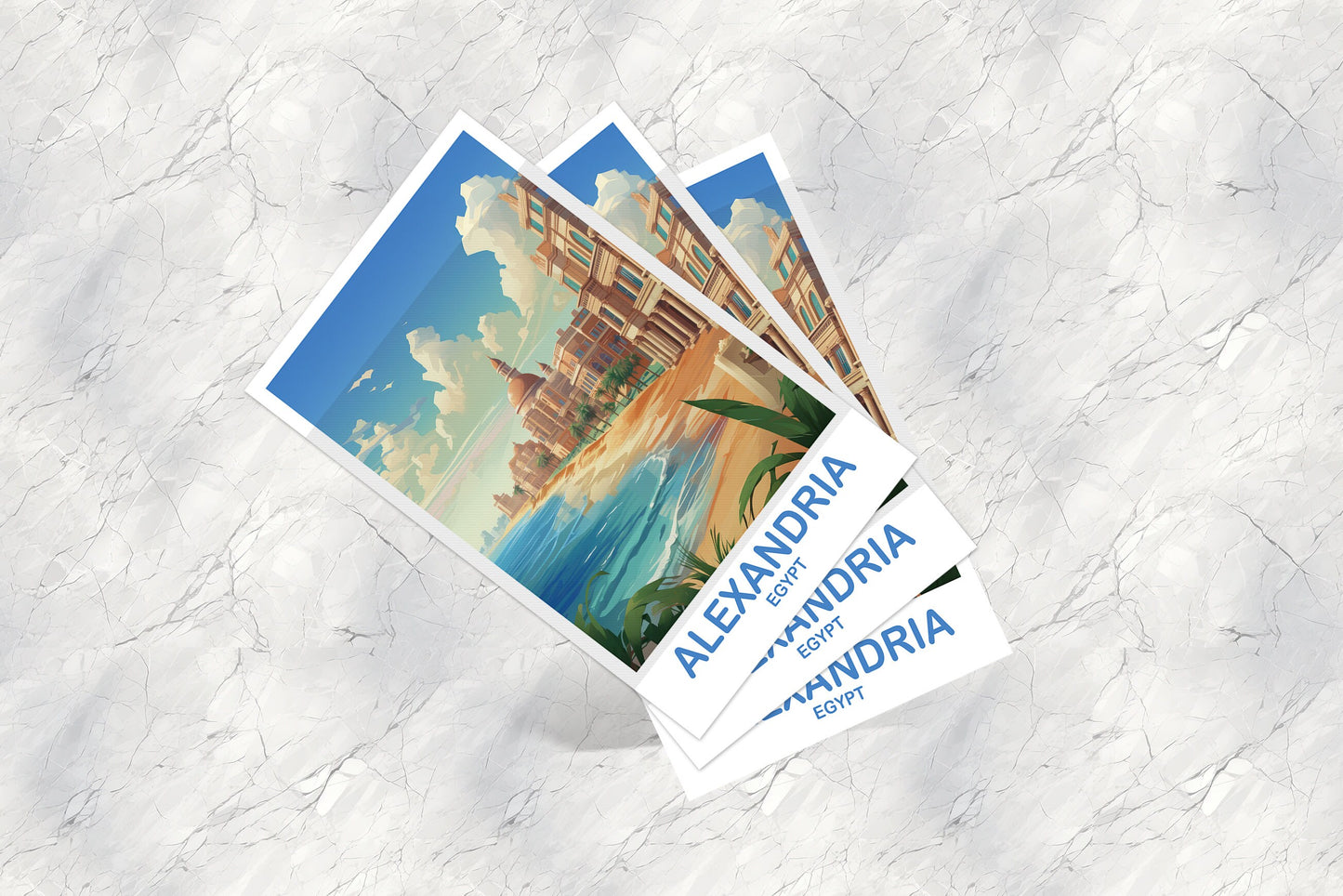 Alexandria Egypt Travel Postcard, Egypt Skyline, Egypt Postcard, Alexandria Travel Postcard, Africa Travel, Travel Postcard | T2AF_EGAL1_P