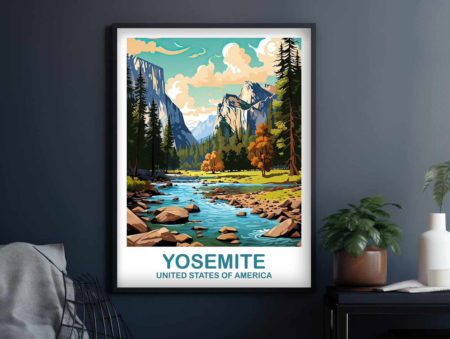 Yosemite Park Travel Print, California Travel Wall Art, National Park Poster, Yosemite National Park Travel Art, Travel Print | T2NA_CAYNP1