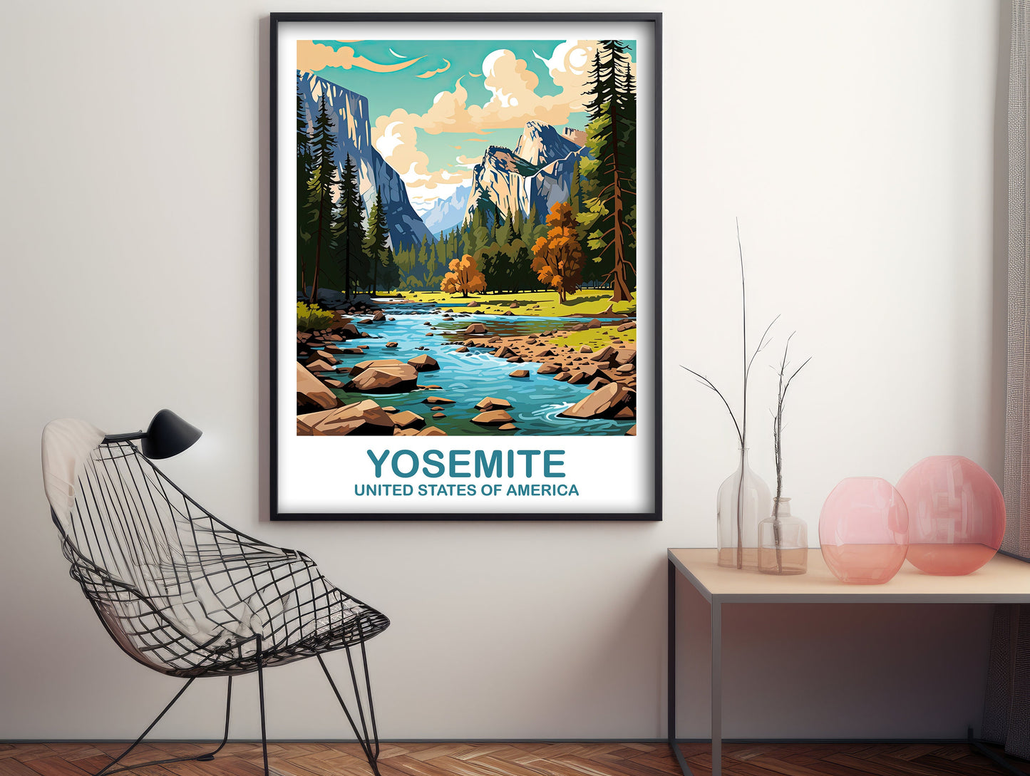 Yosemite Park Travel Print, California Travel Wall Art, National Park Poster, Yosemite National Park Travel Art, Travel Print | T2NA_CAYNP1