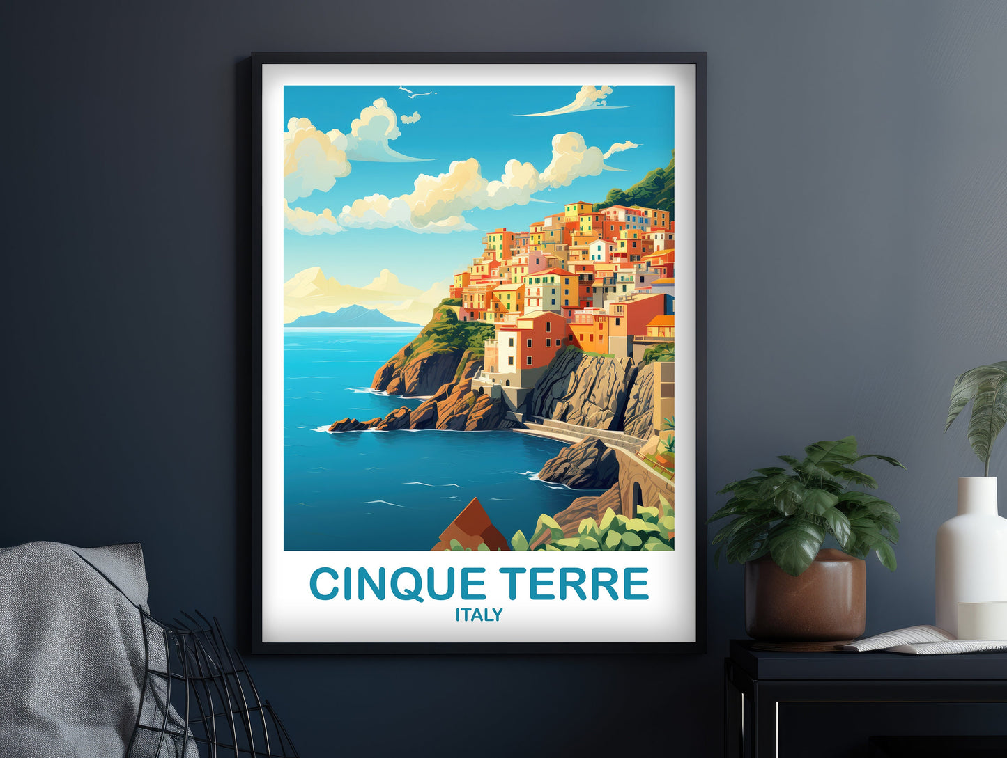 Cinque Terre Travel Poster, Cinque Terre Travel Art, Italy Poster, Cinque Terre Travel Wall Art, Italy Travel Wall Art | T2EU_ITCT1