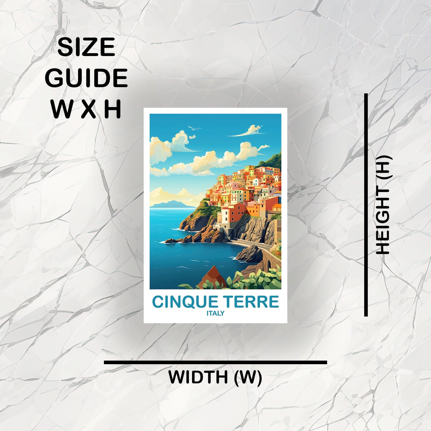 Cinque Terre Travel Sticker, Cinque Terre Travel Art, Italy Sticker, Cinque Terre, Travel Sticker, Italy Travel Sticker | T2EU_ITCT1_S