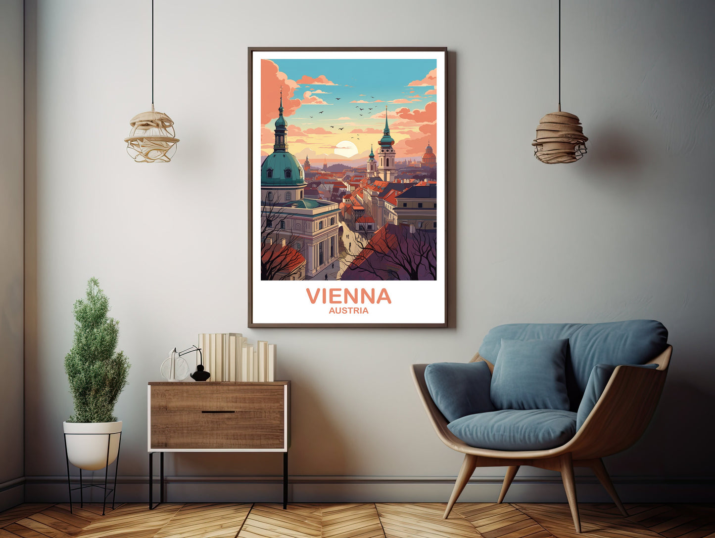Vienna Travel Wall Art, Austria Travel Art, Printable Vienna Wall Art, Digital Austria Travel Wall Art, Travel Art | DT2EU_AUVI1
