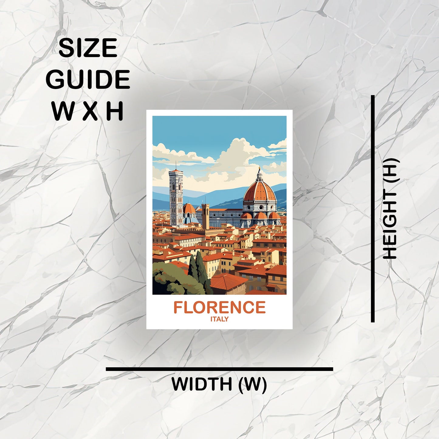 Florence Italy Travel Sticker, Venice Travel Art Sticker, Italy Travel Sticker, Florence Travel Art, Travel Sticker | T2EU_ITFL1_S