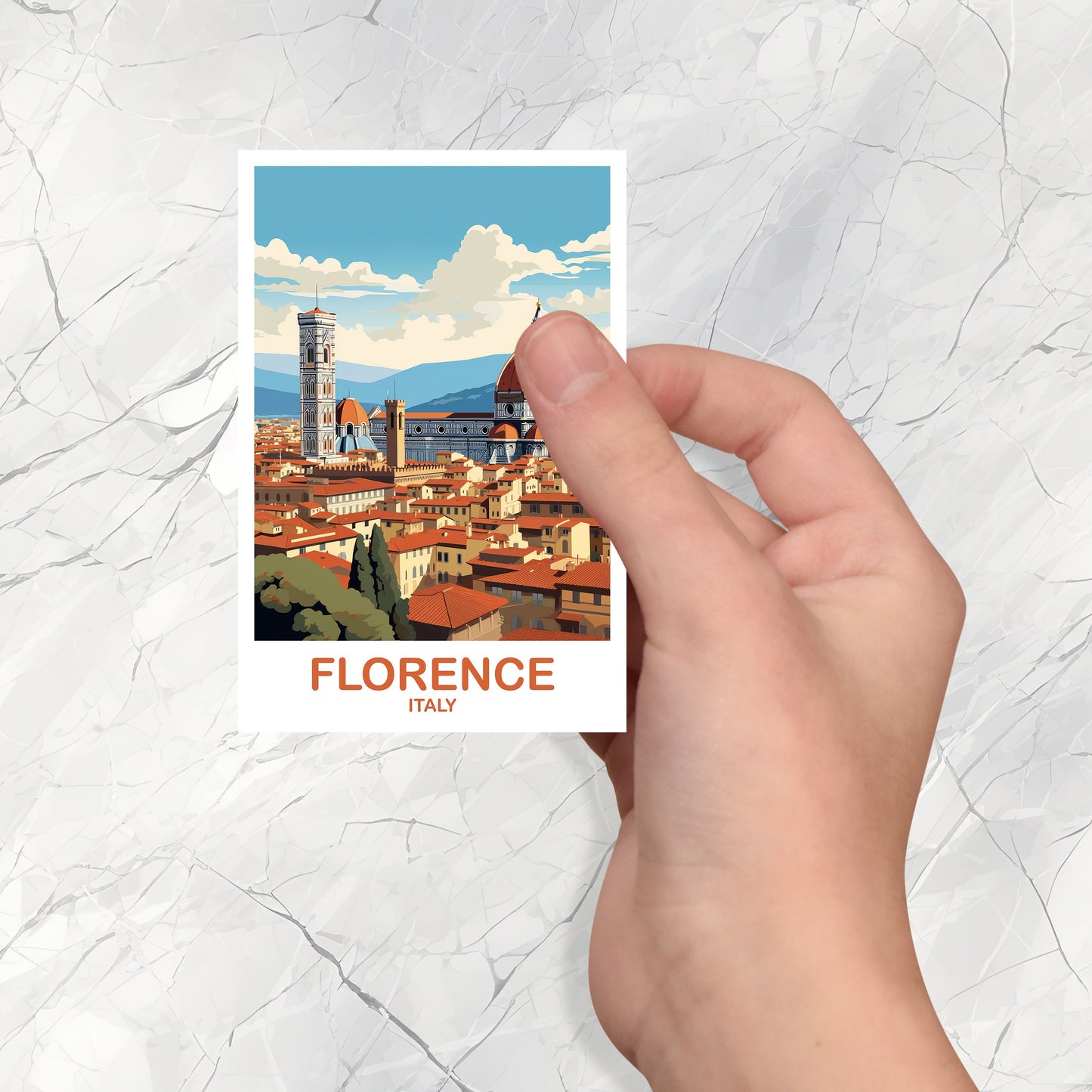 Florence Italy Travel Sticker, Venice Travel Art Sticker, Italy Travel Sticker, Florence Travel Art, Travel Sticker | T2EU_ITFL1_S