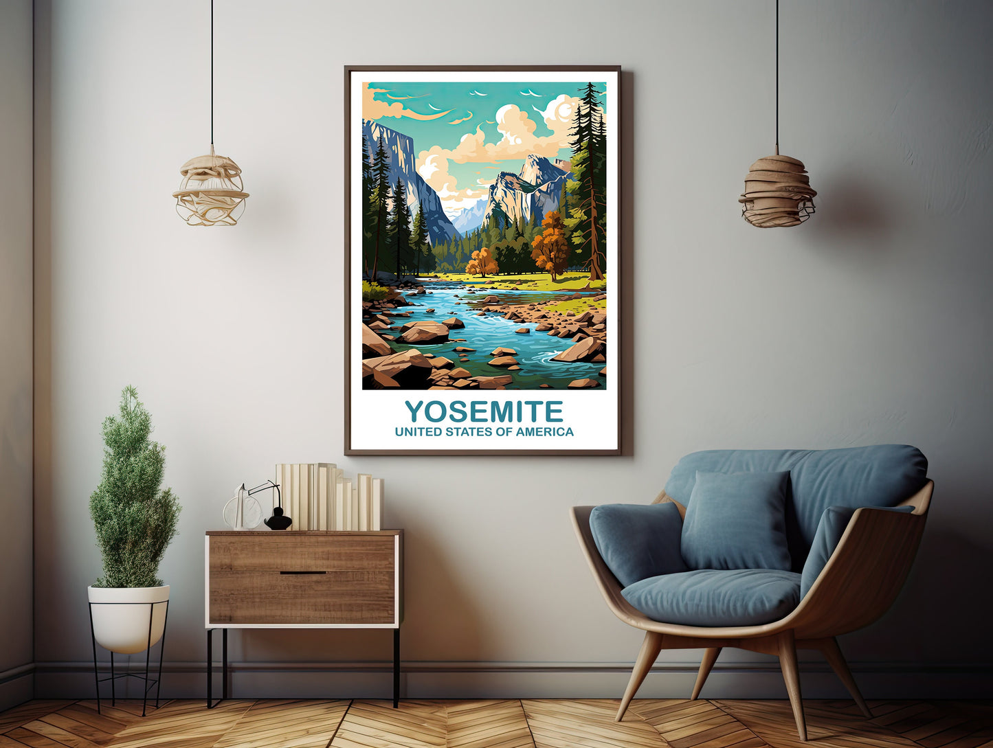 Yosemite Park Travel Print, California Travel Wall Art, National Park Poster, Yosemite National Park Travel Art, Travel Print | T2NA_CAYNP1